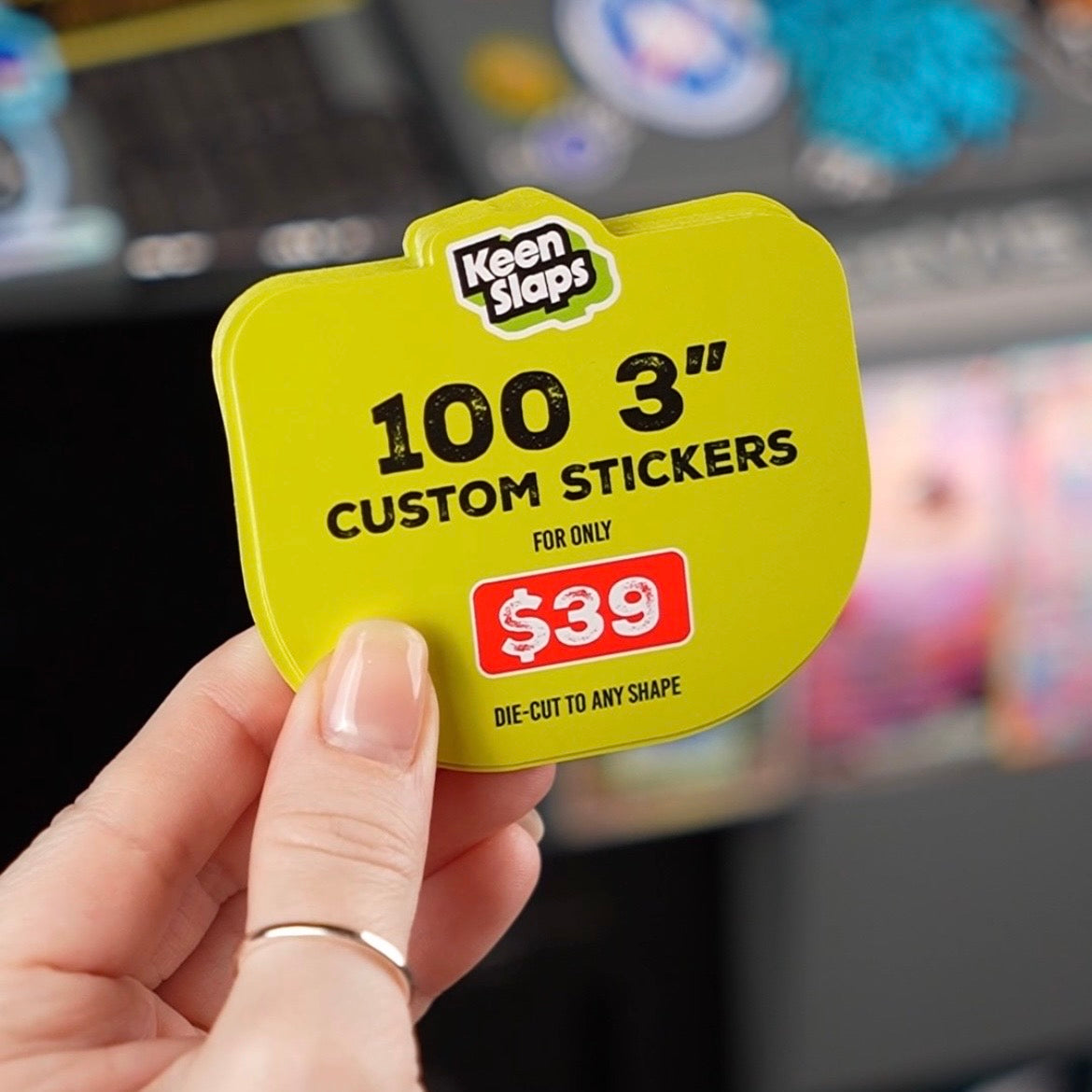 100 3" Stickers for $39